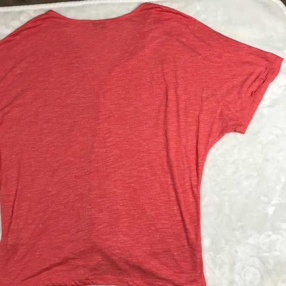 Juicy‎ Couture Viscose Blend V-Neck Short Sleeve Blouse Women's Large Faux Tie - Picture 5 of 9